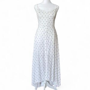 Hollister Flirty White Sundress with Black Polka Dots - Size S.